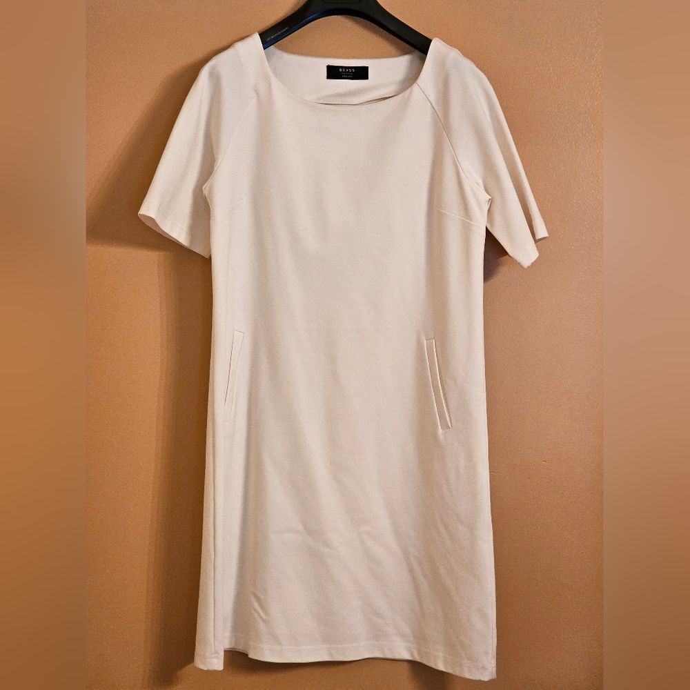 Brass The A-Line, White, Size Medium